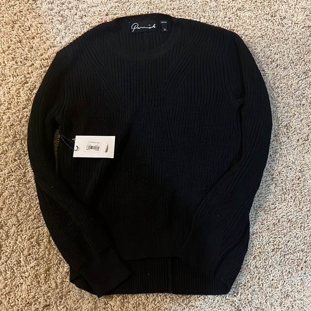 Parrish Brand New Black Sweater new with tags size medium